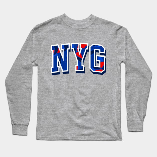 New York Football Retro Long Sleeve T-Shirt by funandgames